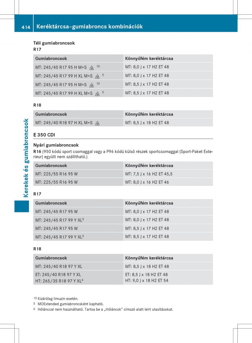 Mercedes E Class W212 Kezelesi utmutato / page 416