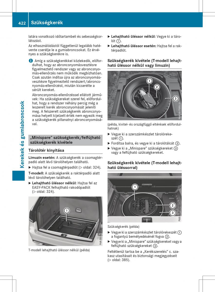 Mercedes E Class W212 Kezelesi utmutato / page 424