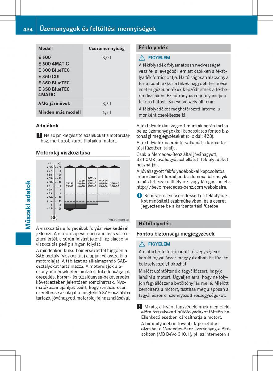 Mercedes E Class W212 Kezelesi utmutato / page 436