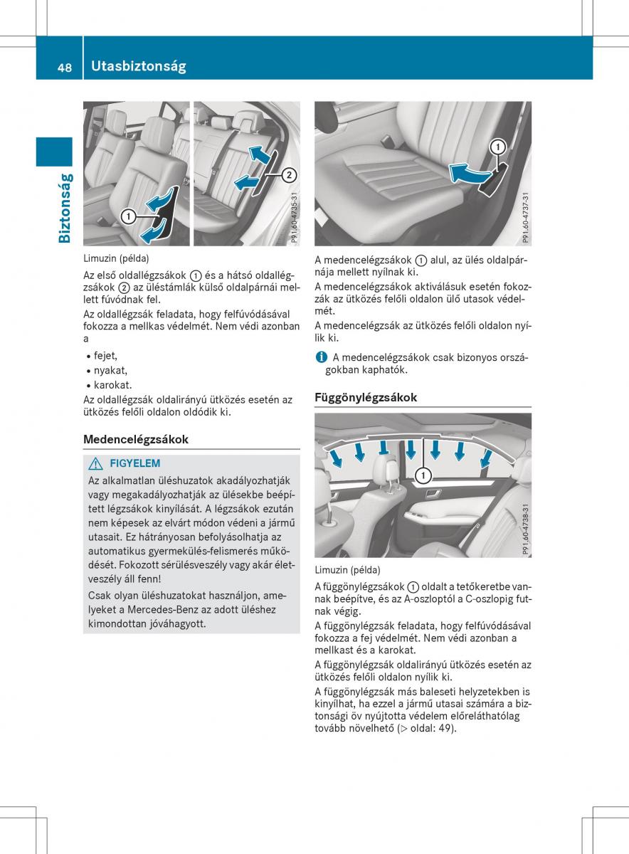 Mercedes E Class W212 Kezelesi utmutato / page 50