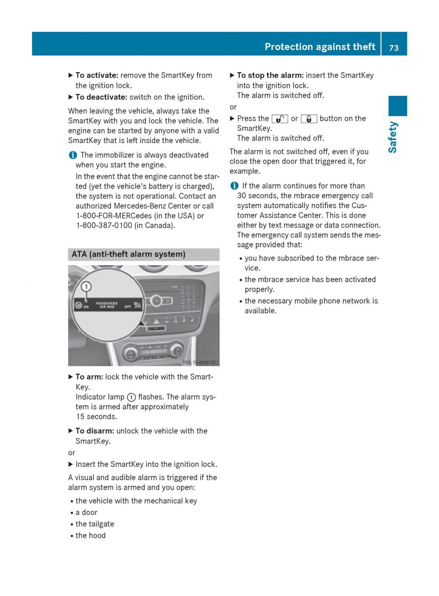 Mercedes GLA W212 X156 owners manual / page 75