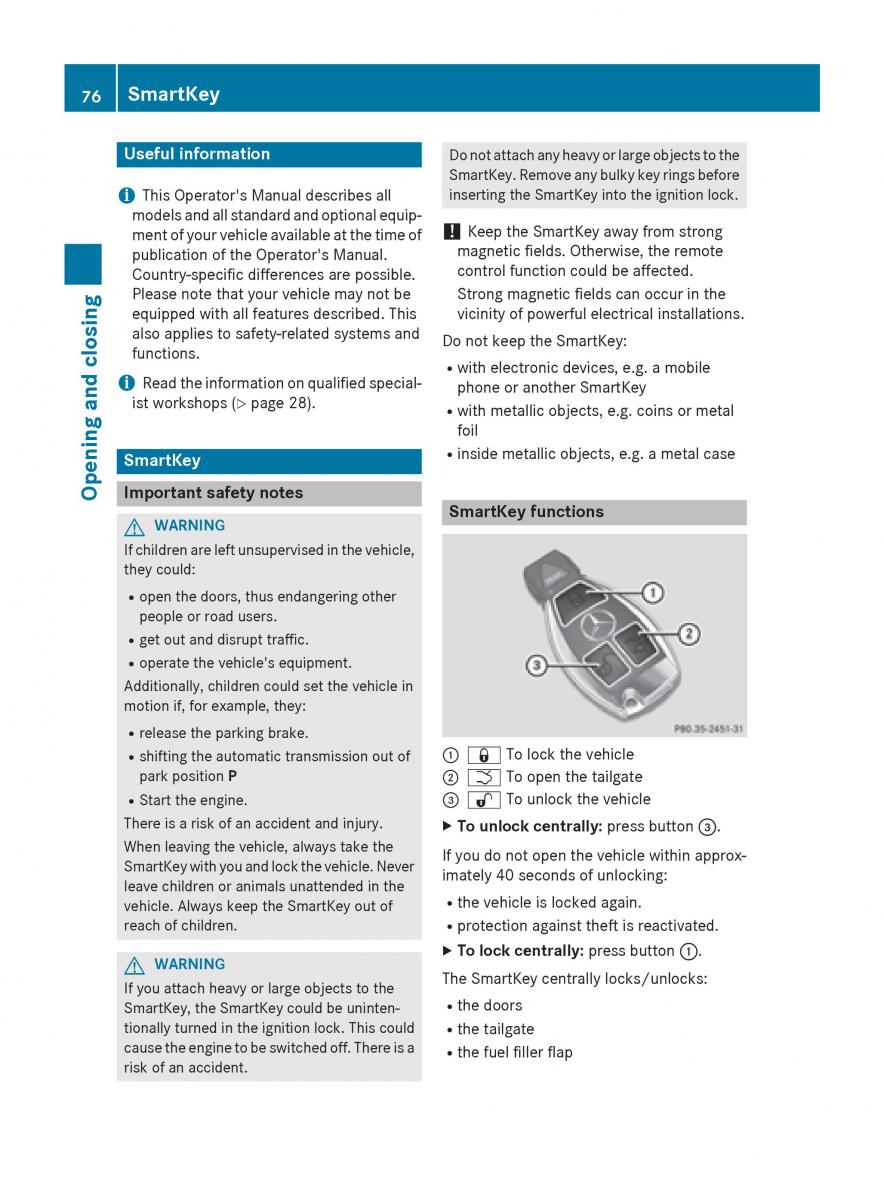 Mercedes GLA W212 X156 owners manual / page 78