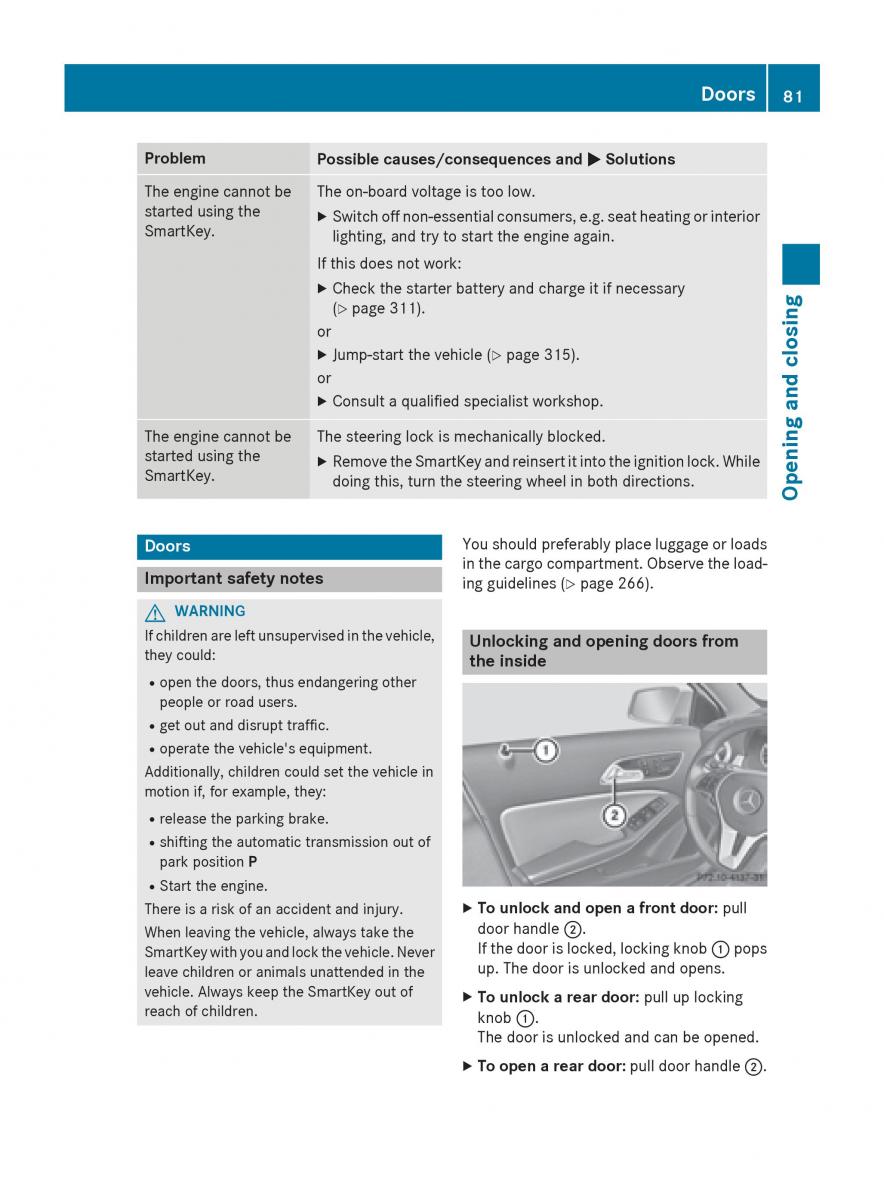 Mercedes GLA W212 X156 owners manual / page 83