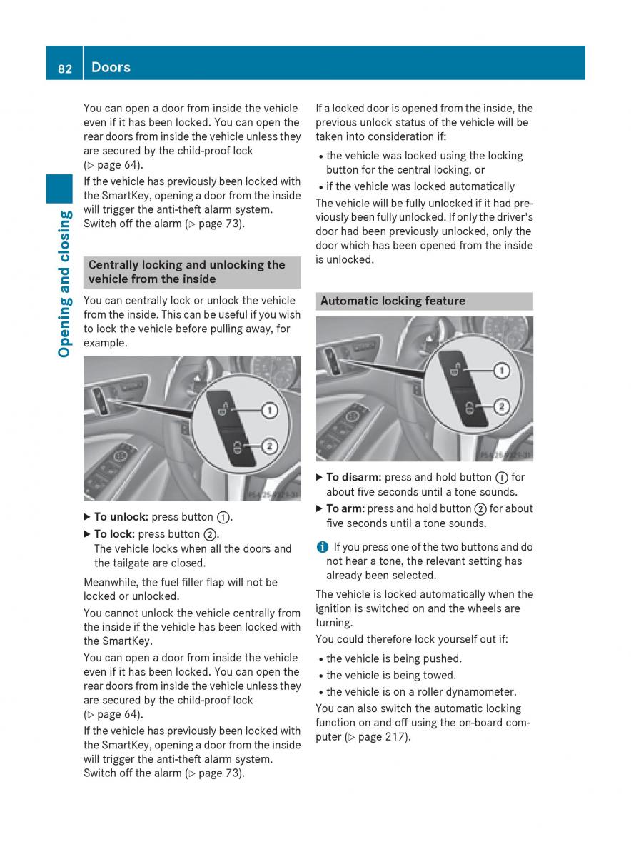 Mercedes GLA W212 X156 owners manual / page 84