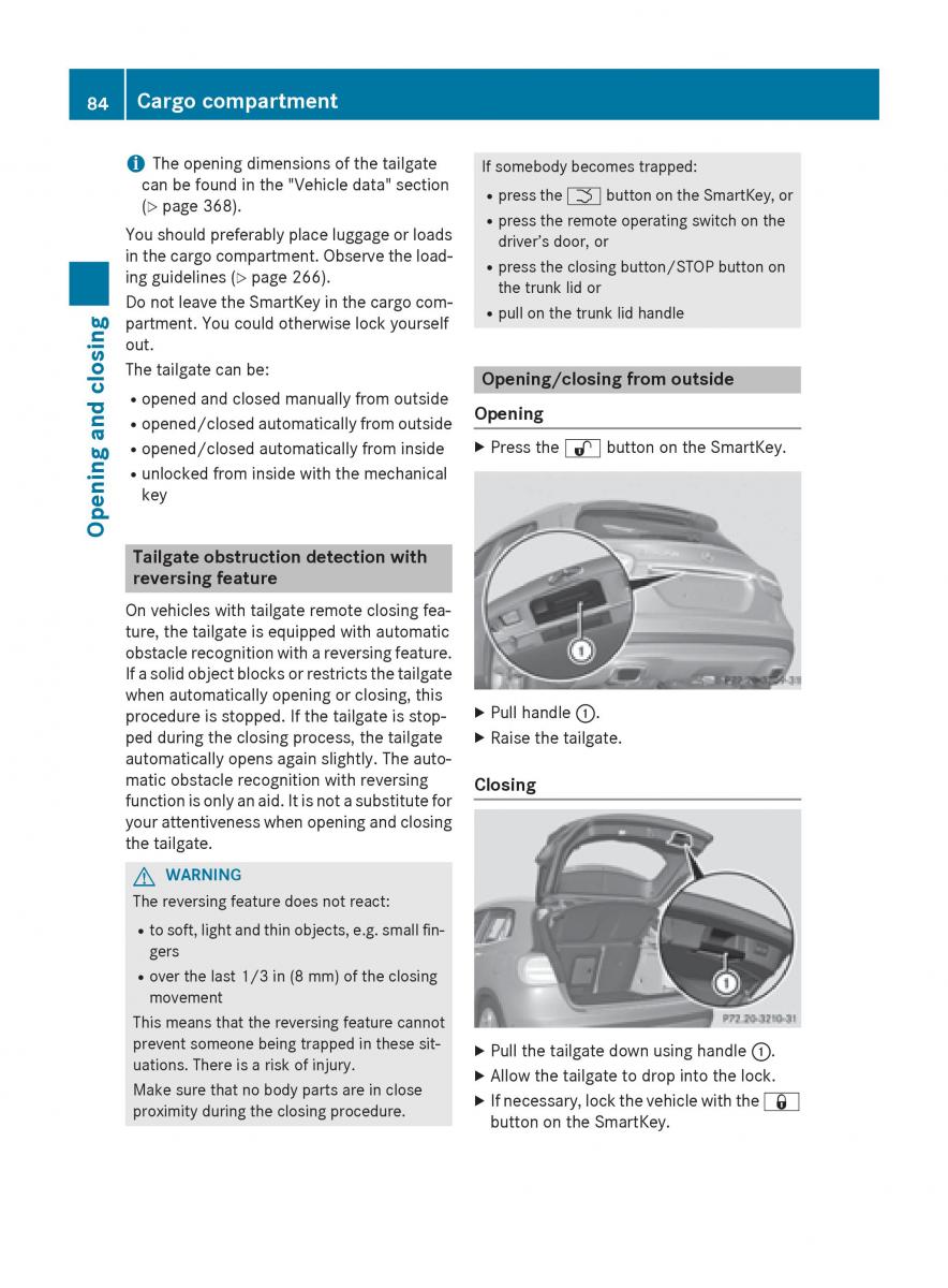 Mercedes GLA W212 X156 owners manual / page 86