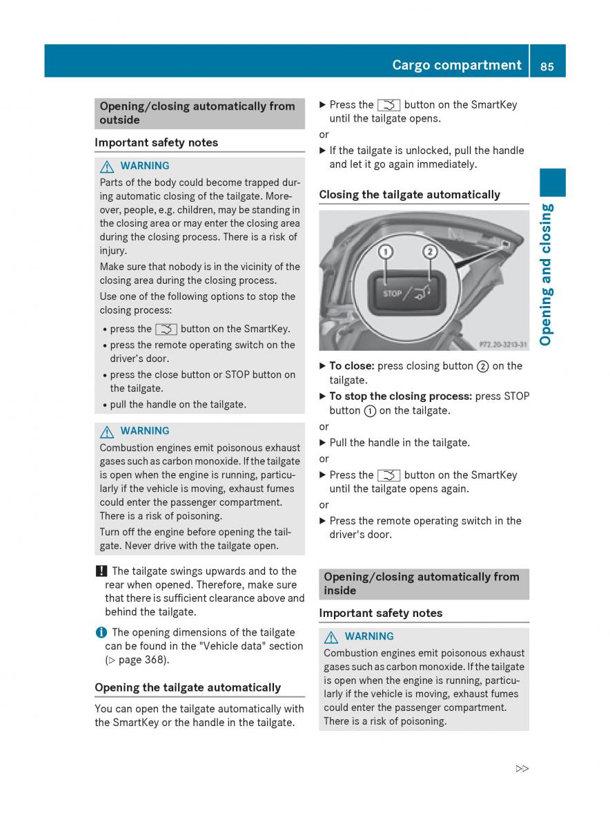 Mercedes GLA W212 X156 owners manual / page 87