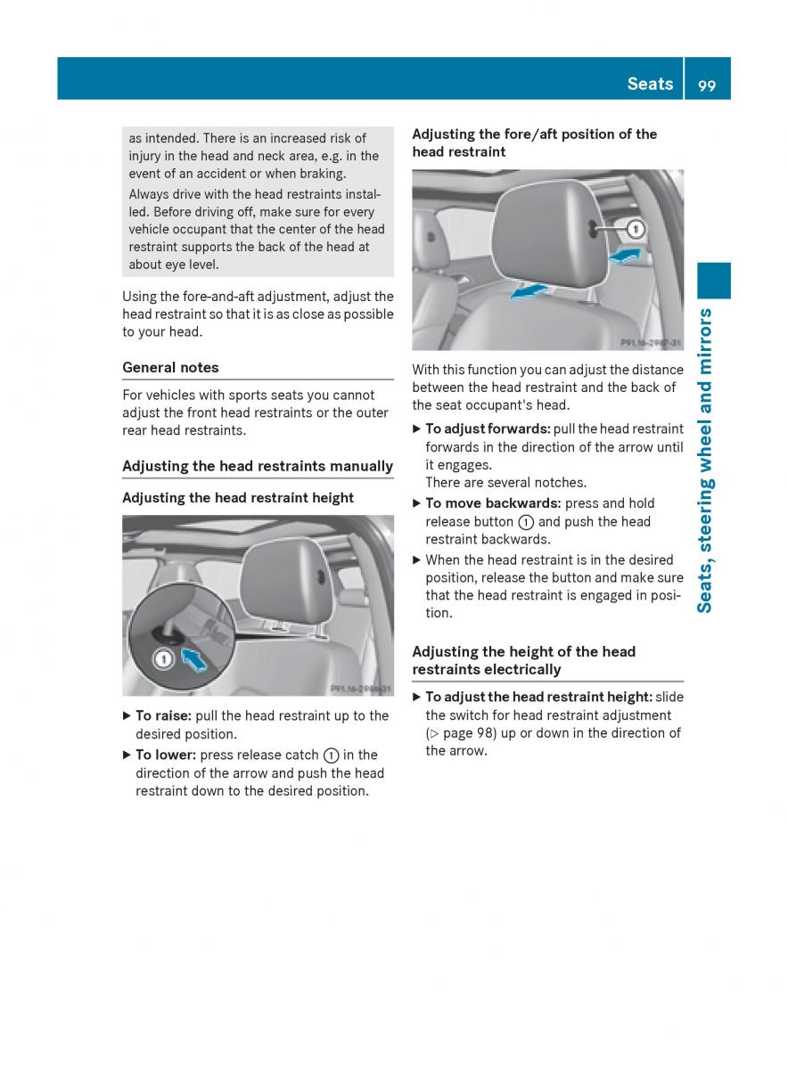 Mercedes GLA W212 X156 owners manual / page 101