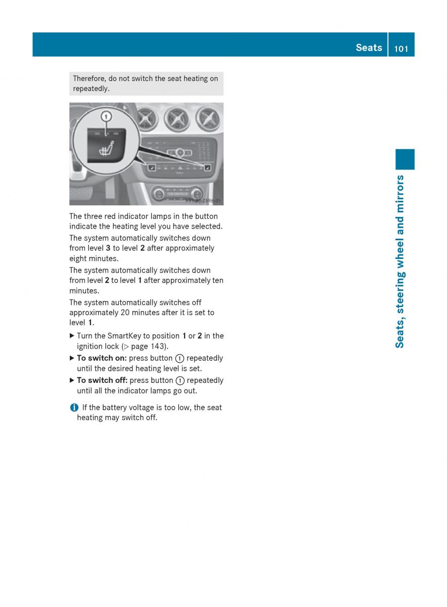 Mercedes GLA W212 X156 owners manual / page 103