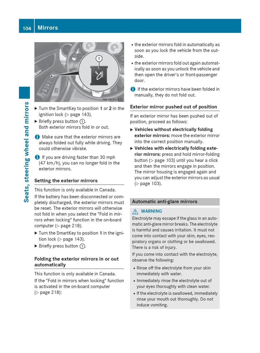 Mercedes GLA W212 X156 owners manual / page 106