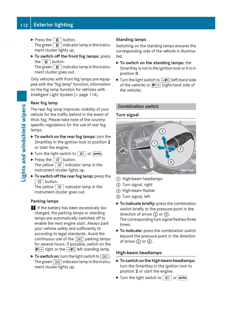 Mercedes GLA W212 X156 owners manual / page 114