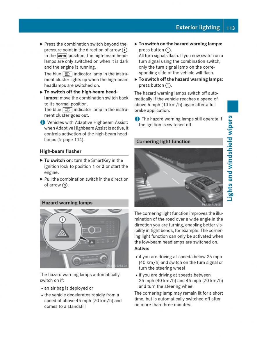 Mercedes GLA W212 X156 owners manual / page 115