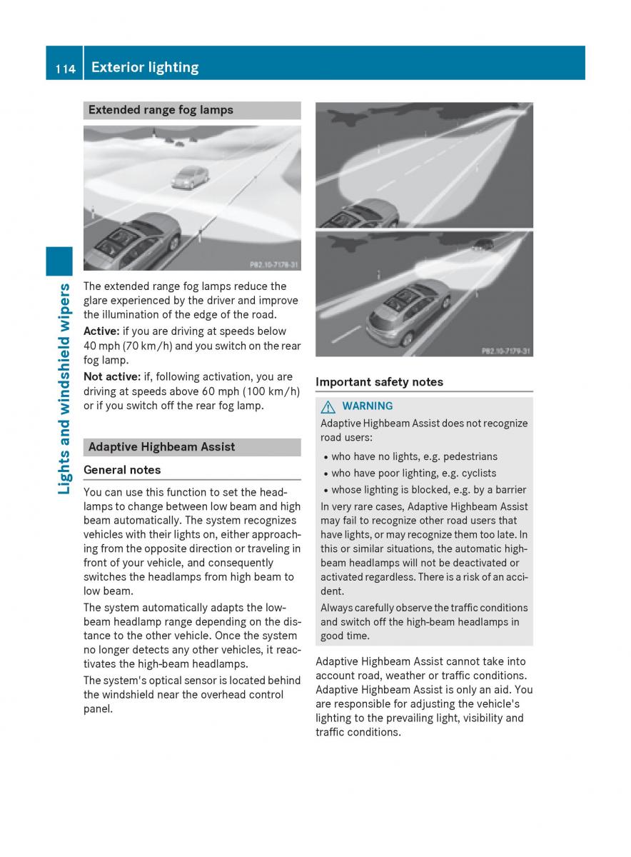 Mercedes GLA W212 X156 owners manual / page 116