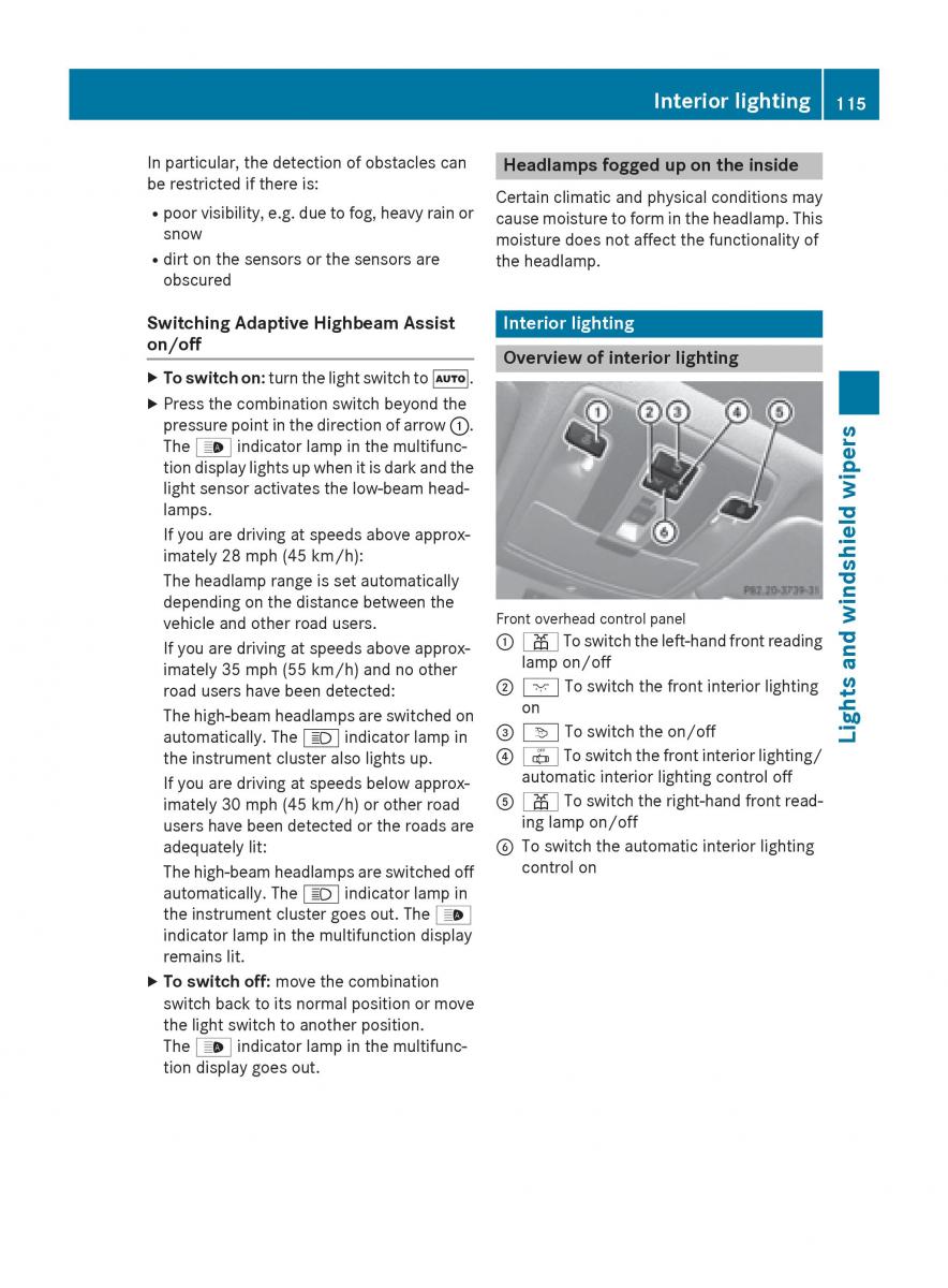 Mercedes GLA W212 X156 owners manual / page 117