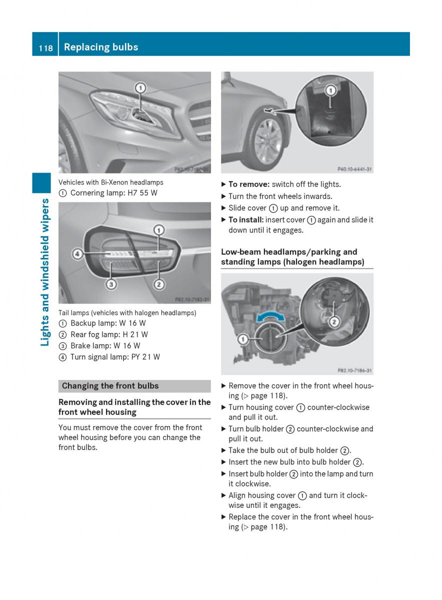 Mercedes GLA W212 X156 owners manual / page 120