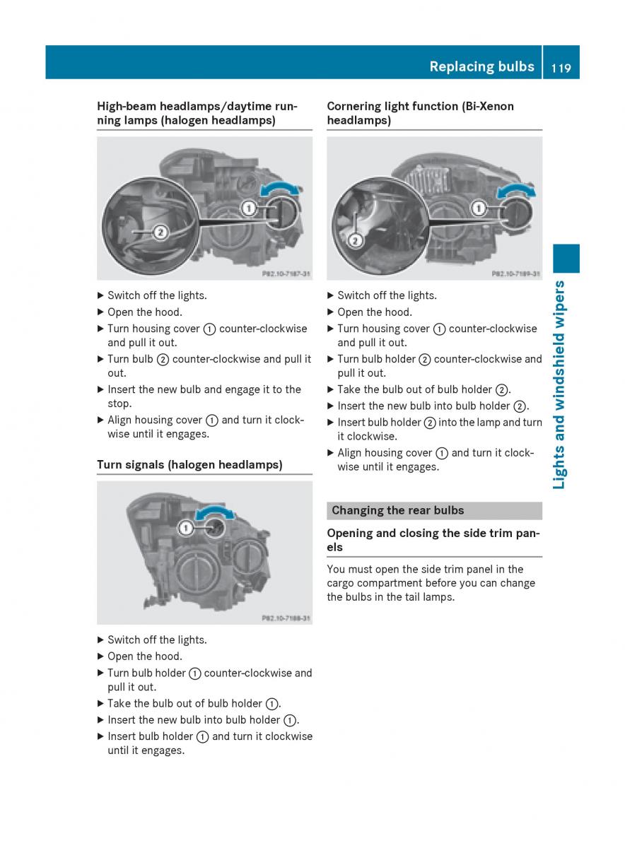 Mercedes GLA W212 X156 owners manual / page 121