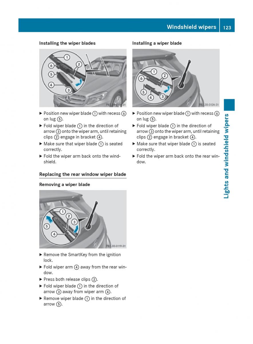 Mercedes GLA W212 X156 owners manual / page 125