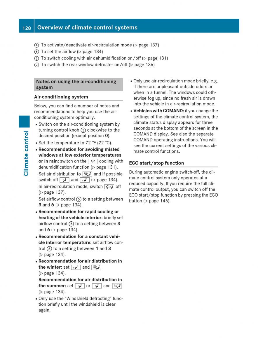 Mercedes GLA W212 X156 owners manual / page 130