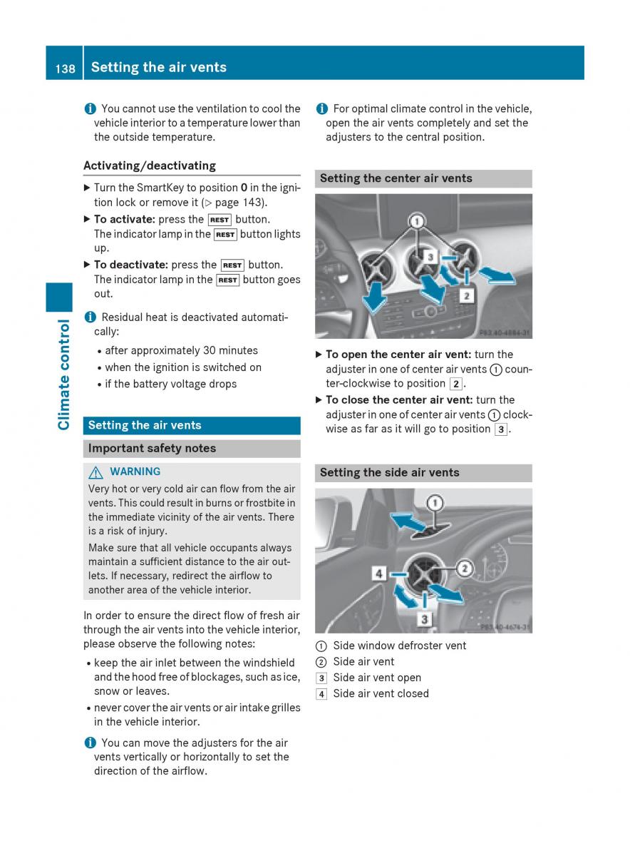 Mercedes GLA W212 X156 owners manual / page 140