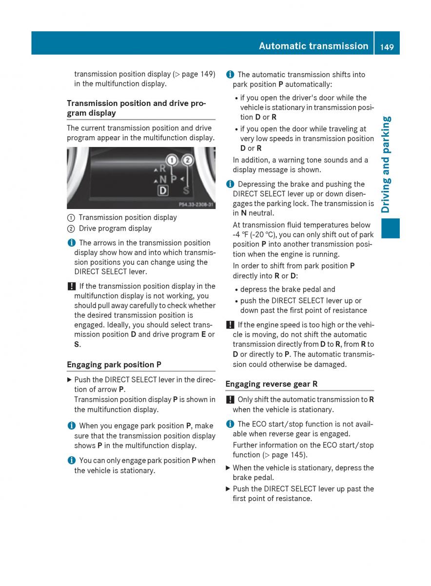 Mercedes GLA W212 X156 owners manual / page 151