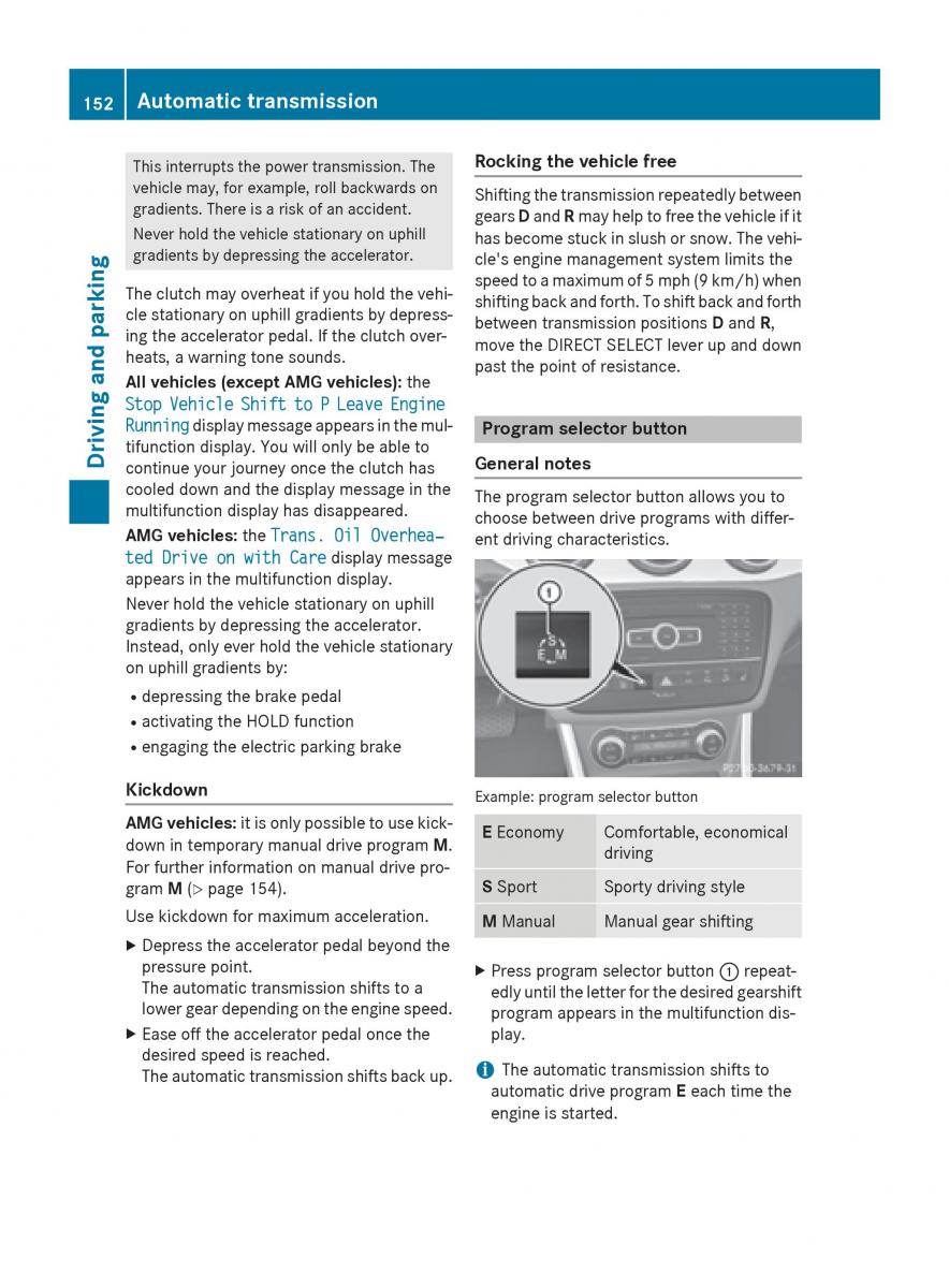 Mercedes GLA W212 X156 owners manual / page 154