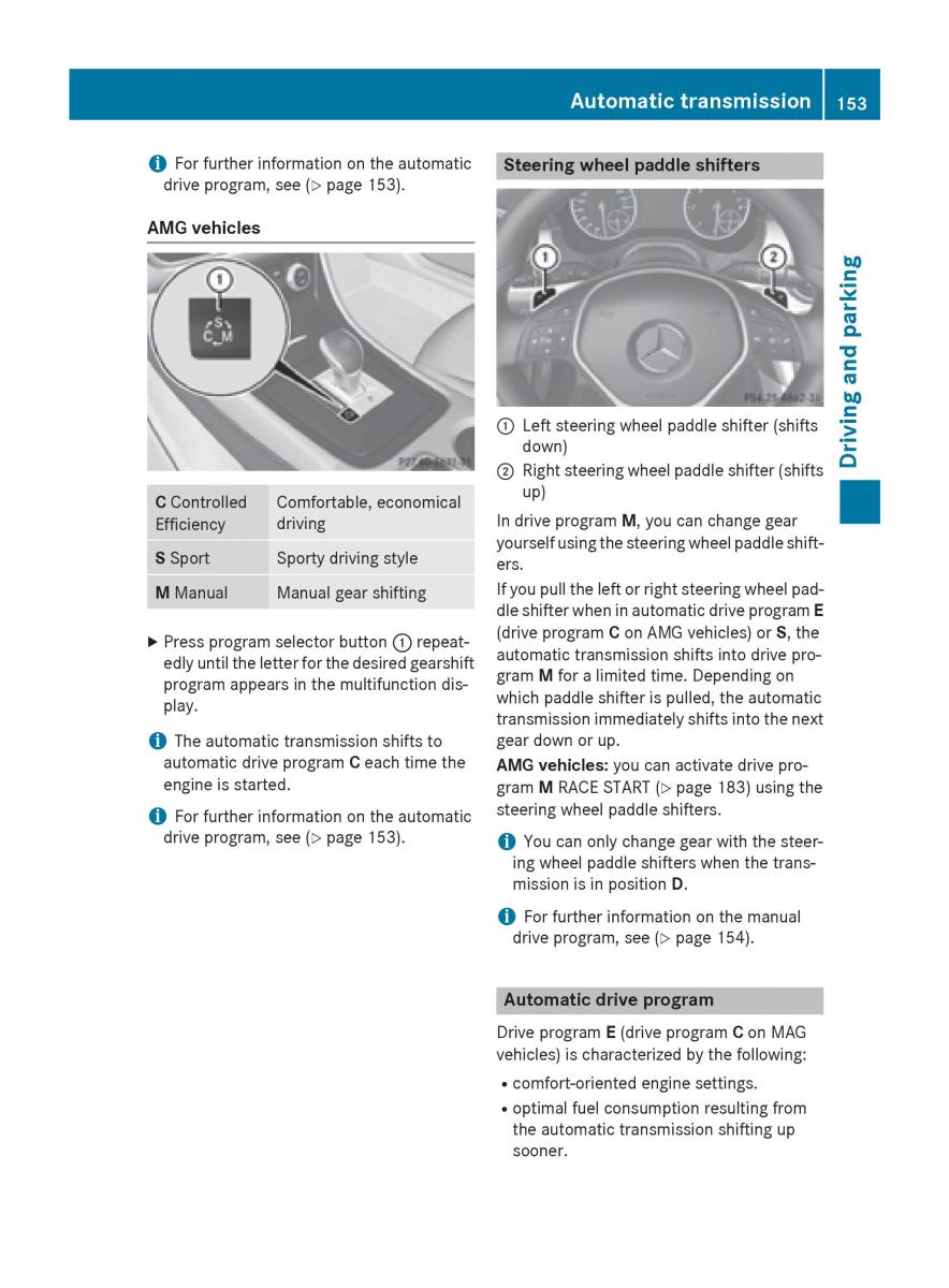 Mercedes GLA W212 X156 owners manual / page 155