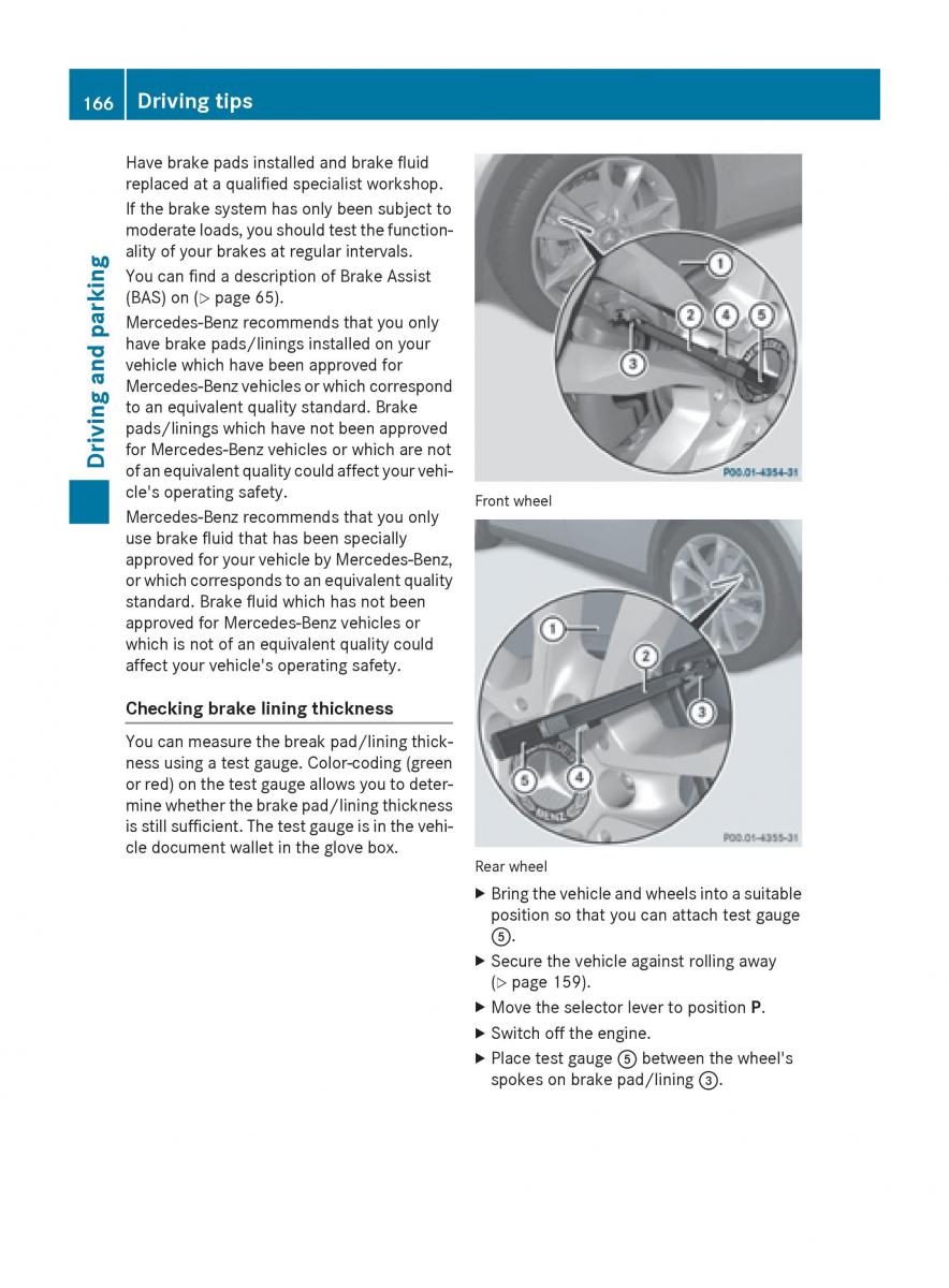 Mercedes GLA W212 X156 owners manual / page 168