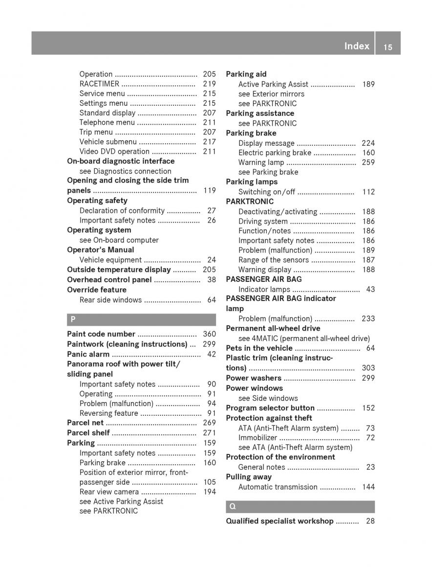 Mercedes GLA W212 X156 owners manual / page 17