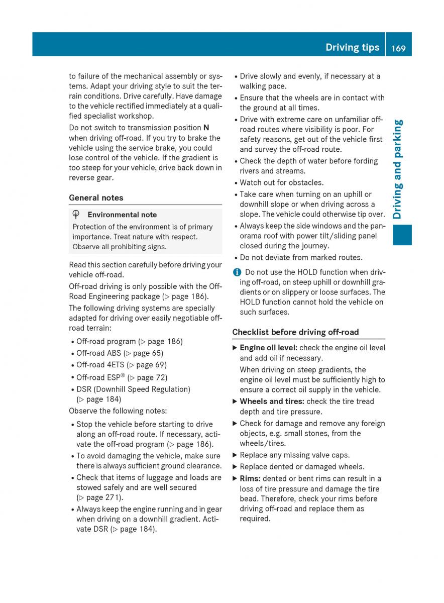 Mercedes GLA W212 X156 owners manual / page 171