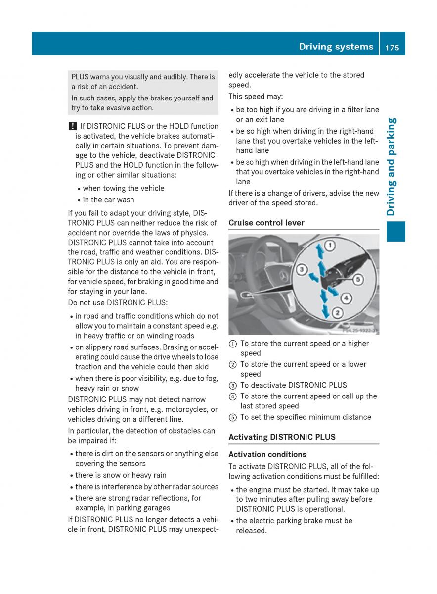 Mercedes GLA W212 X156 owners manual / page 177