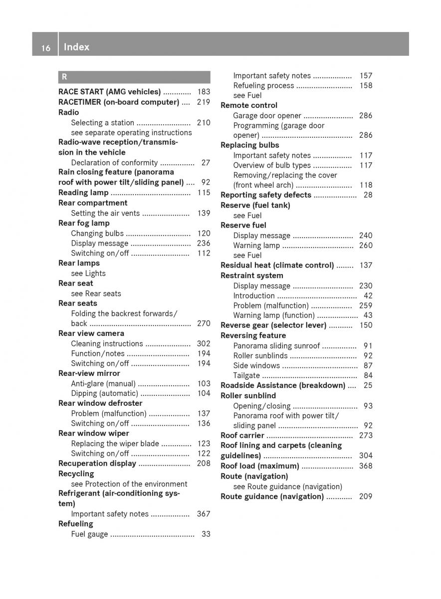 Mercedes GLA W212 X156 owners manual / page 18