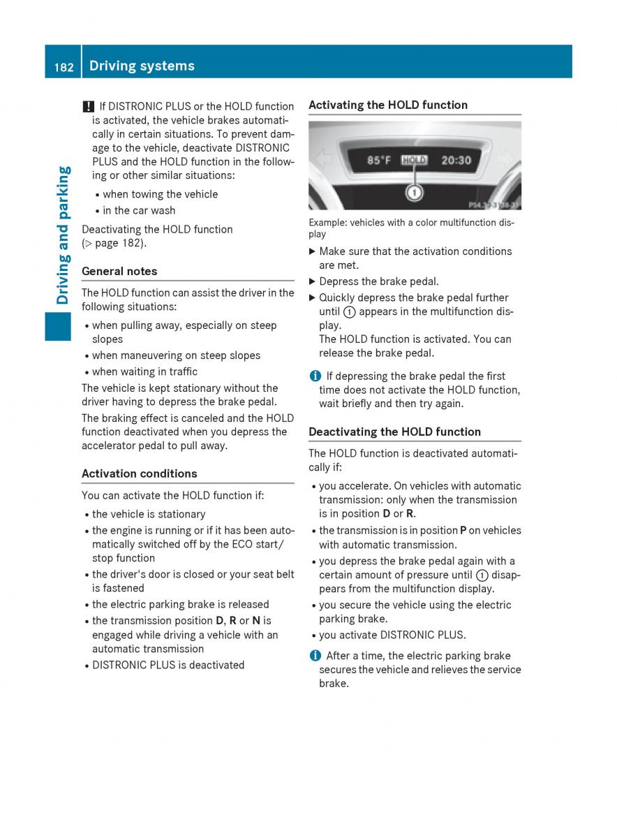 Mercedes GLA W212 X156 owners manual / page 184