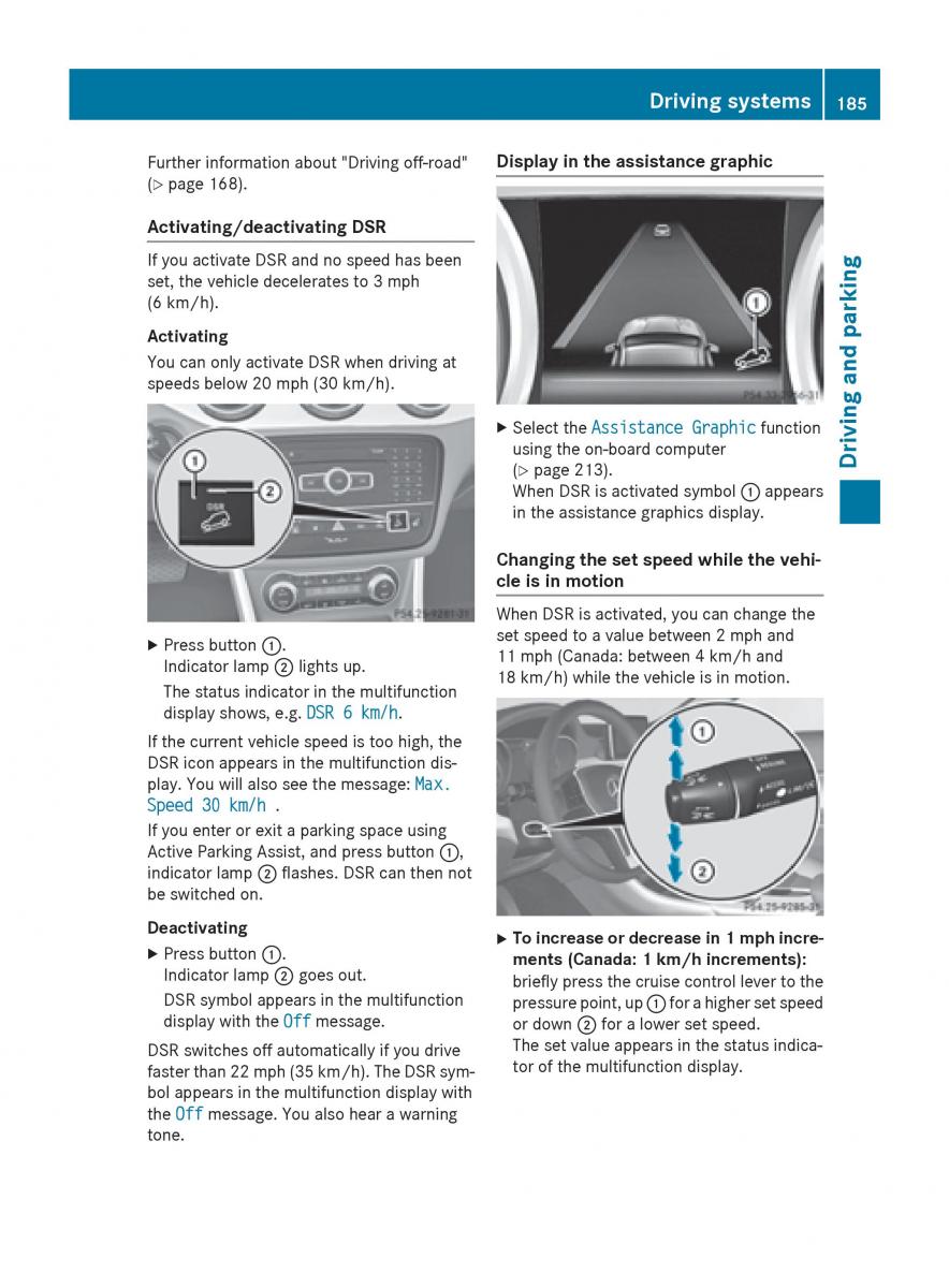 Mercedes GLA W212 X156 owners manual / page 187