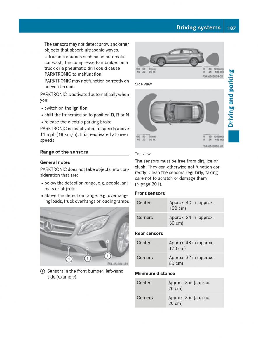 Mercedes GLA W212 X156 owners manual / page 189