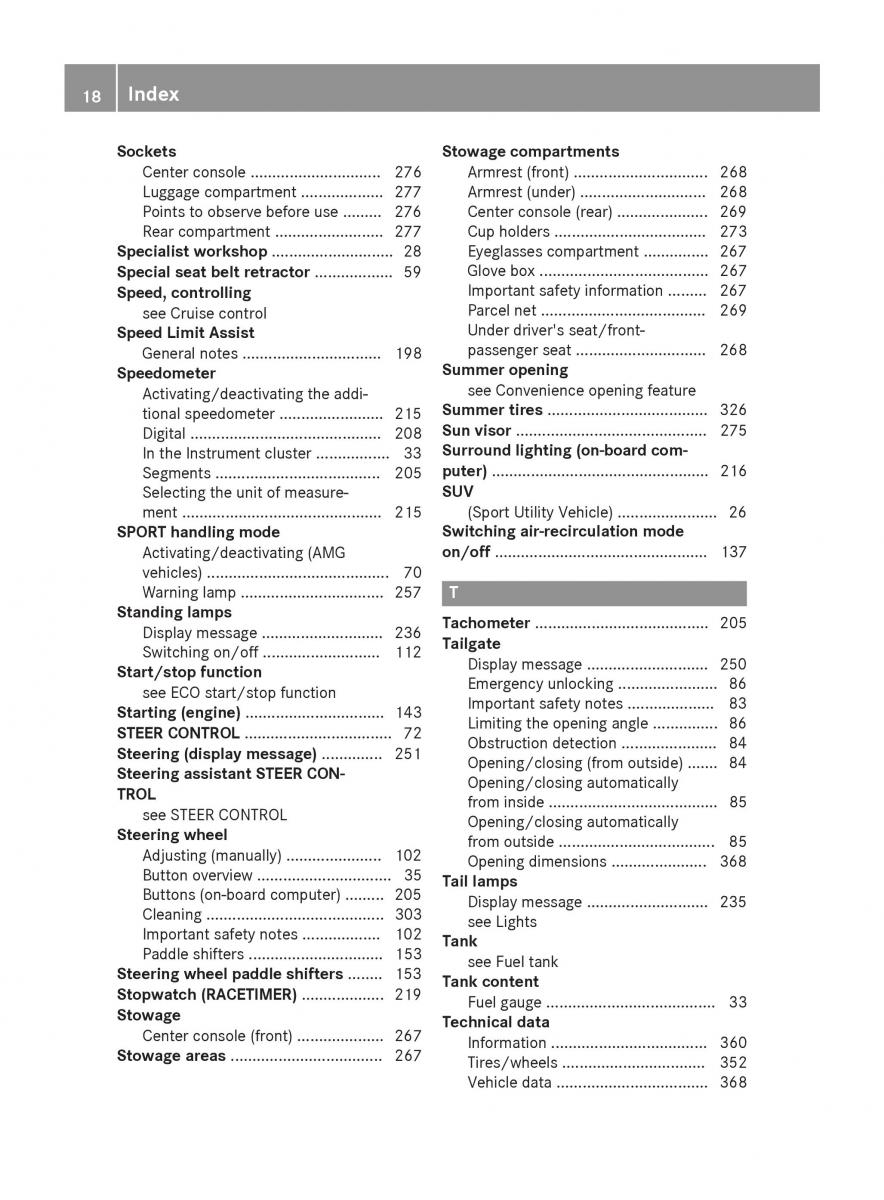 Mercedes GLA W212 X156 owners manual / page 20