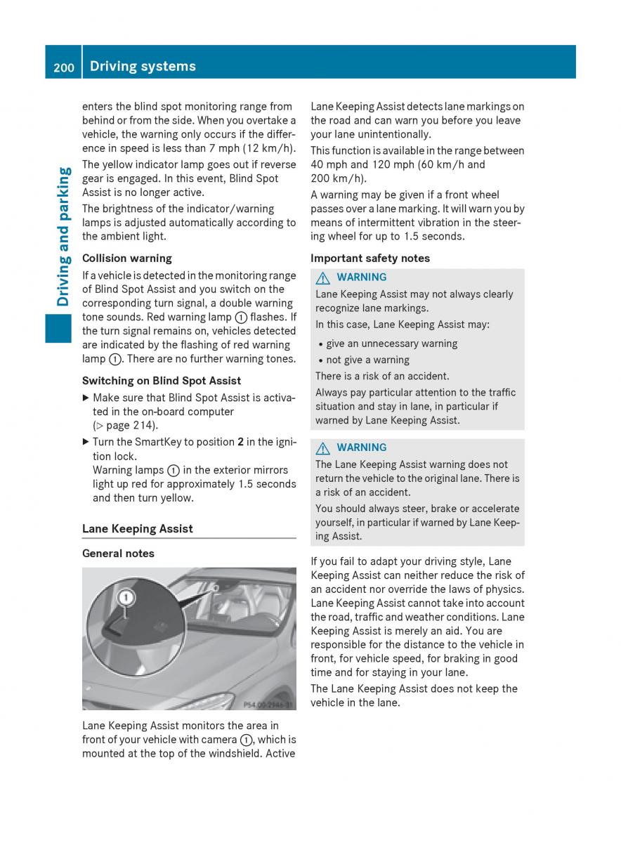 Mercedes GLA W212 X156 owners manual / page 202