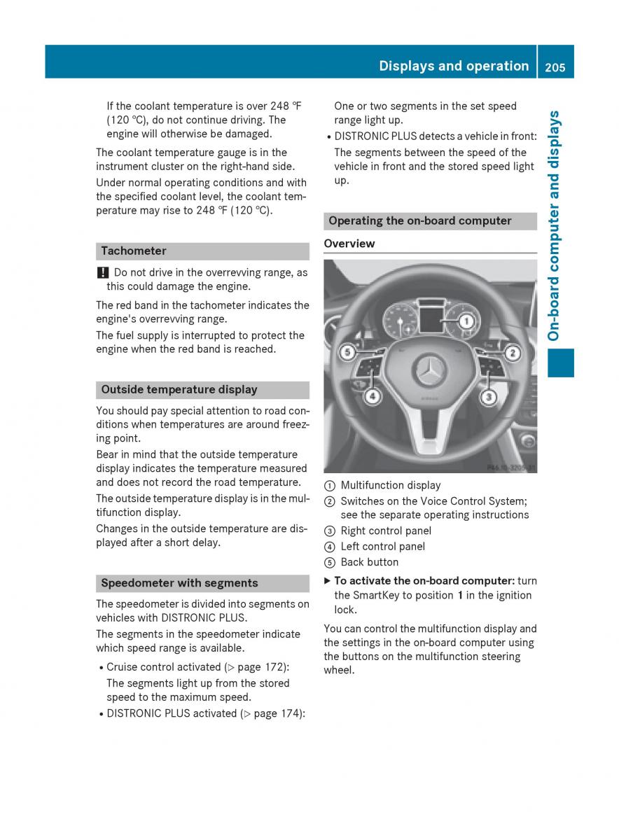 Mercedes GLA W212 X156 owners manual / page 207