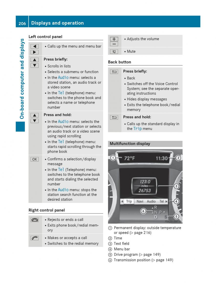 Mercedes GLA W212 X156 owners manual / page 208