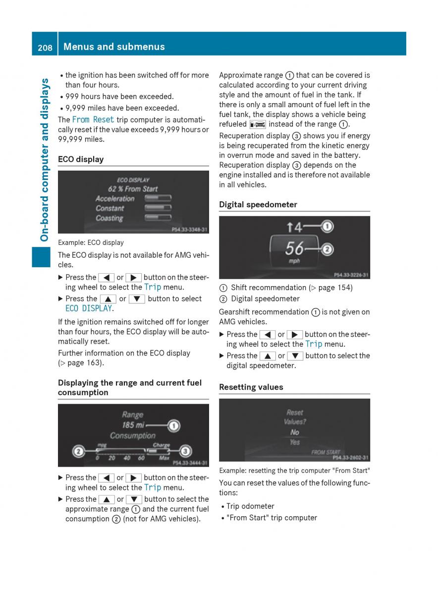 Mercedes GLA W212 X156 owners manual / page 210