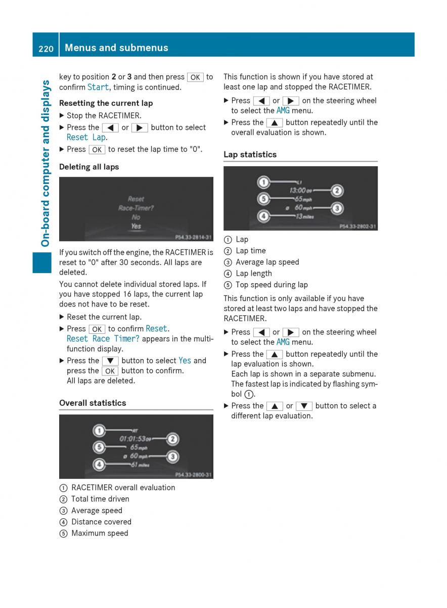 Mercedes GLA W212 X156 owners manual / page 222