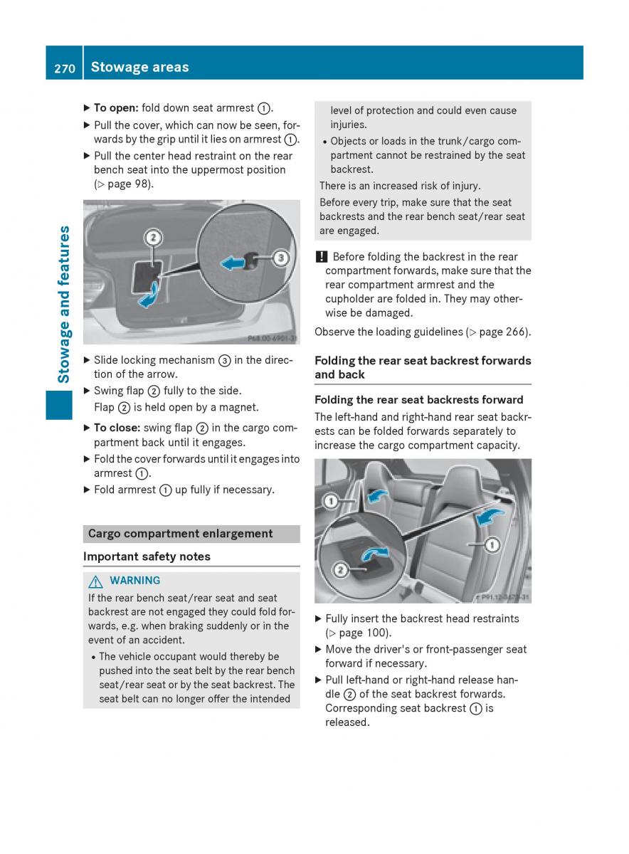 Mercedes GLA W212 X156 owners manual / page 272