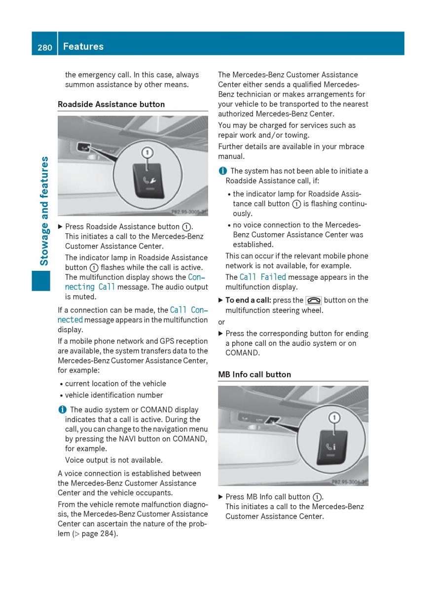 Mercedes GLA W212 X156 owners manual / page 282