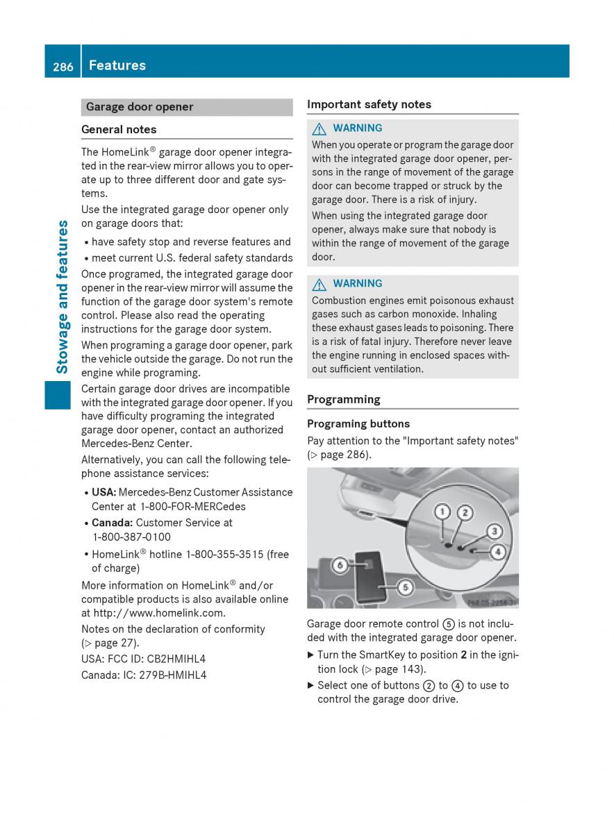 Mercedes GLA W212 X156 owners manual / page 288