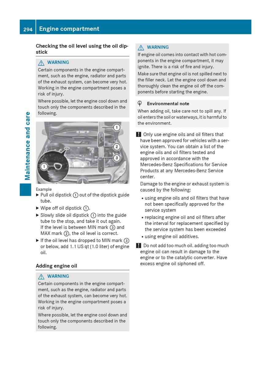 Mercedes GLA W212 X156 owners manual / page 296