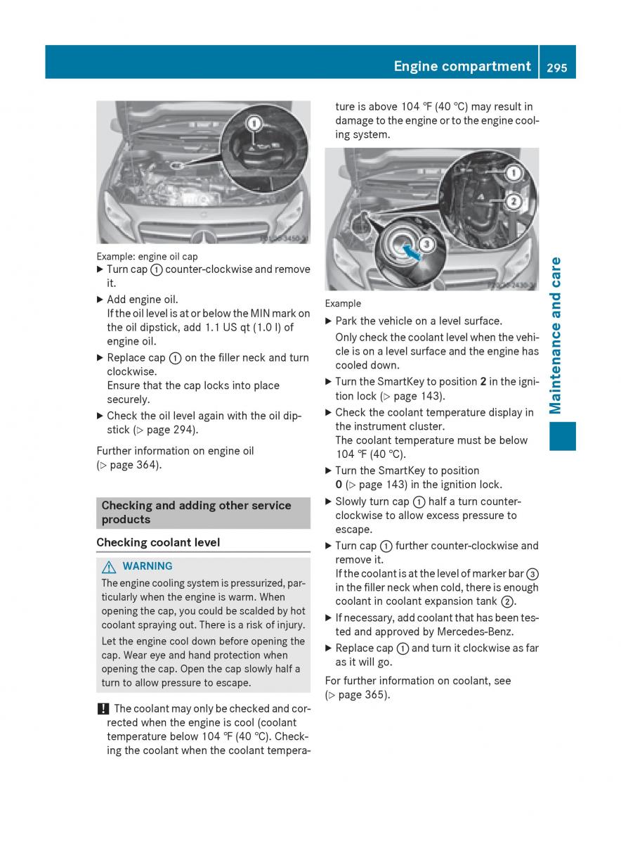 Mercedes GLA W212 X156 owners manual / page 297