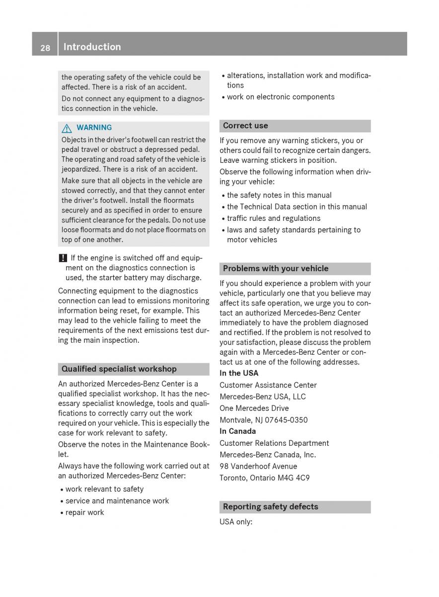 Mercedes GLA W212 X156 owners manual / page 30