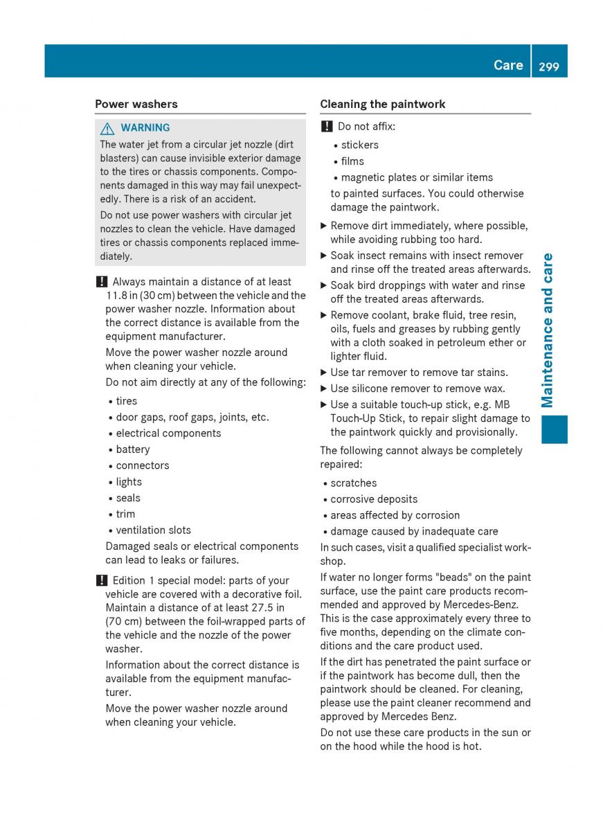 Mercedes GLA W212 X156 owners manual / page 301