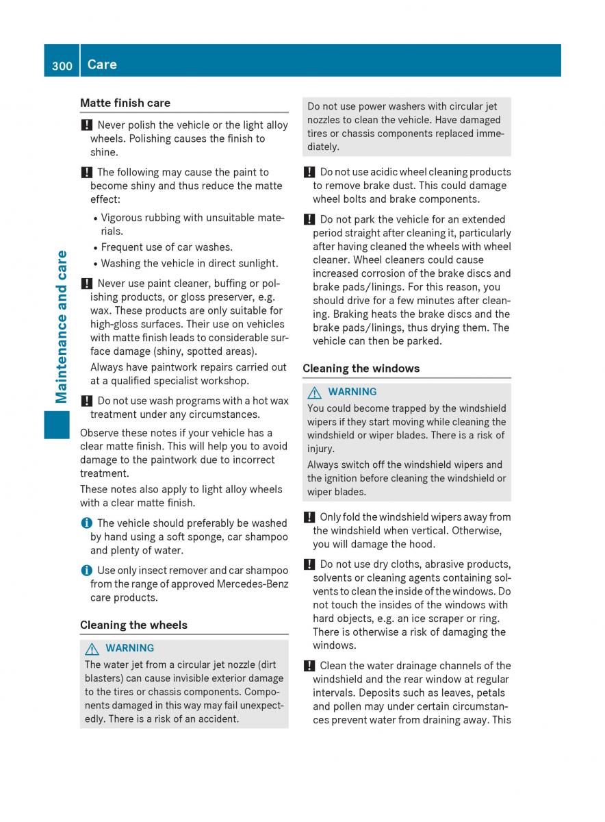 Mercedes GLA W212 X156 owners manual / page 302