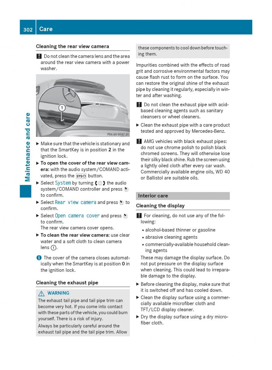 Mercedes GLA W212 X156 owners manual / page 304