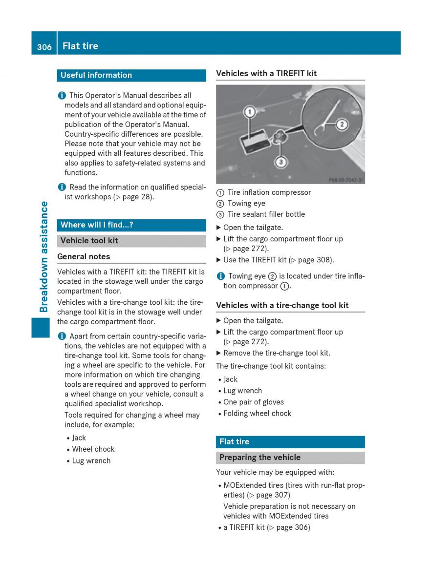 Mercedes GLA W212 X156 owners manual / page 308