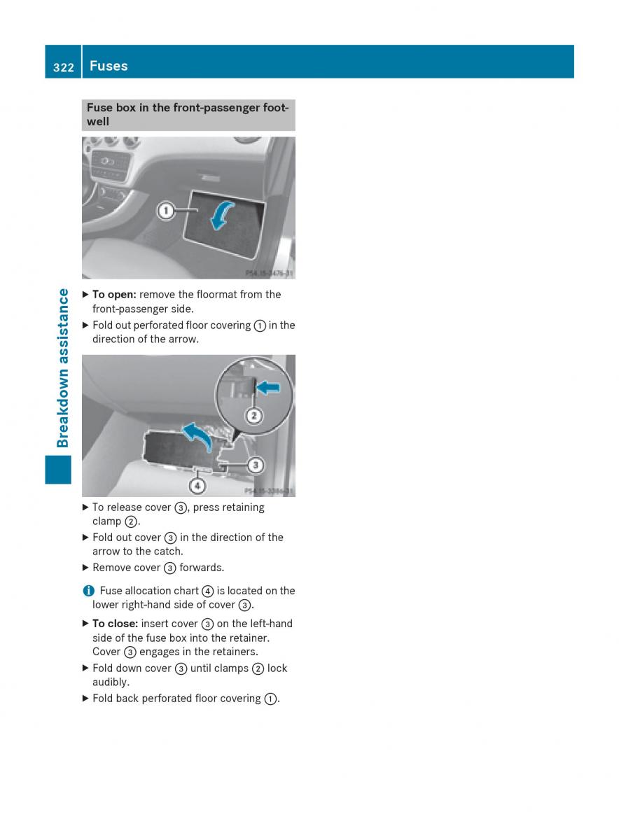 Mercedes GLA W212 X156 owners manual / page 324